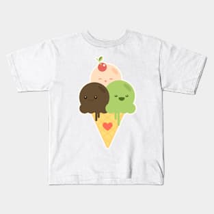 Kawaii Cone Icecream Kids T-Shirt